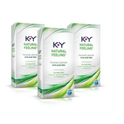K-Y Natural Feeling Personal Lubricant Gel With Aloe Vera, Water Based & Free From Harmful Chemicals 1.69 oz (3 Pack)