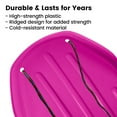 thumbnail image 3 of 2Pcs 4FT Pink All-Terrain Snow Sled, Toboggan with Tow Rope & Polished Base for Speedy Downhill Glide, 3 of 9