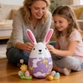 thumbnail image 4 of ERK Décor de Pâques Lapin Gonflable de Pâques avec Œufs Colorés pour Fête de Jardin Intérieur Extérieur Porche, 4 of 5