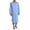 Light Blue, variant on Jacenvly Long Sleeve Pajamas for Men,Big and Tall Muslim Gown Medium Standing Neck Button Home Suit Comfortable Loose Sleeping Dress Gown