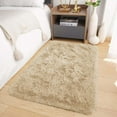 thumbnail image 6 of IR Imperial Rooms Shag Bedroom Rug 2x3ft for Kids Room Entryway Soft Fluffy Area Shaggy Rug Beige, 6 of 11
