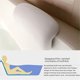 thumbnail image 4 of 1 alfombra de baño blanca con cojín de baño impermeable, antideslizante e impermeable para facilitar la limpieza. JM, 4 of 5