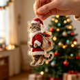 thumbnail image 7 of 2026 Christmas Home Party Decoration Christmas Flat Acrylic Ornaments Cute Mini Hanging Pendants Xmas Tree Decorations Car Interior Rearview Mirror Hanging Decor Festive Small Gift For Holiday, 7 of 7