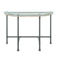 thumbnail image 2 of Clearance! Brantley Sofa Table in Clear Glass & Sandy Gray Finish LV00437, 2 of 2