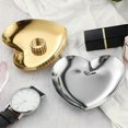 thumbnail image 5 of Colorful Stainless Steel Storage Mirror Tray Heart Shape Fruit Plate Small Items Jewelry Display Tray Dessert Dish Decor, 5 of 5