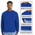 thumbnail image 5 of Hanes Men's Perfect Crewneck Sweatshirt, 80/20 Cotton/Polyester Long Sleeve Fleece Winter Sweater (Athletic Red, M), 5 of 9