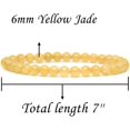 thumbnail image 2 of Angelstones Bracelet Extensible Unisexe en Perles Rondes 6 mm en Jade Jaune Naturel, 2 of 5