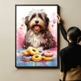 thumbnail image 4 of Bergamasco Sheepdog Art Canvas Fun Popcorn, Donuts and Lollipops Dogs. Watercolor Art Print, Canvas Canvas for wall decor living room, Bedroom, Bathroom. Funny Wall Art Decor, 4 of 4