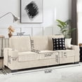 thumbnail image 4 of S-HOME 83.86" 3-Seater Corduroy Sofa in Modern Design Perfect for Living Room Bedroom Office, 4 of 11