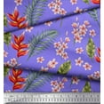 thumbnail image 2 of Soimoi Viscose Chiffon Fabric Leaves & Plumeria Floral Print Fabric by The Yard 42 Inch Wide, 2 of 3