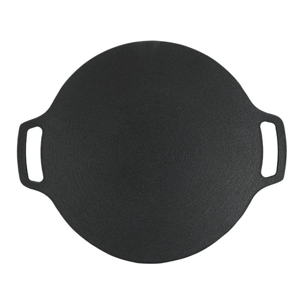 Sartén para parrilla coreana con revestimiento antiadherente de 6 capas para cocina de gas, plancha redonda para barbacoa con doble mango para acampar al aire libre, 29cm/11,4 pulgadas YUNYI BRAND Deportes