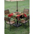 thumbnail image 3 of Outdoor Tablecloth with Umbrella Hole and Zipper, Christmas Poinsettia Square Table Cloth 54x54 Inch Waterproof Tablecloth, Winter Cardinal Bird Pine Cone Needle Picnic Table Cover for Patio Camping, 3 of 7