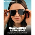thumbnail image 5 of grinderPUNCH Big XL Wide Frame Extra Large Aviator Sunglasses Oversized  For Men Women UV Protection, 5 of 7