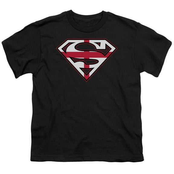 Superman - English Shield - Youth Short Sleeve Shirt - Large