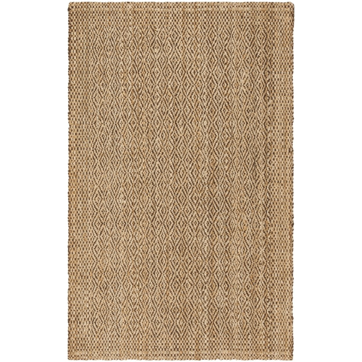 SAFAVIEH Natural Fiber Doreen Geometric Jute Area Rug, Natural/Brown, 9' x 12'