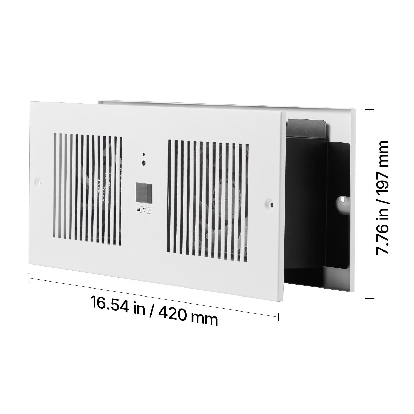 VEVOR 4-Inch Room to Room Fan, 2-in-1 300 CFM Through Wall Fan with Remote Control & Temperature Control, 10-Speed Ventilation Quiet Vent for Kitchen, Living & Laundry Room, Workshop