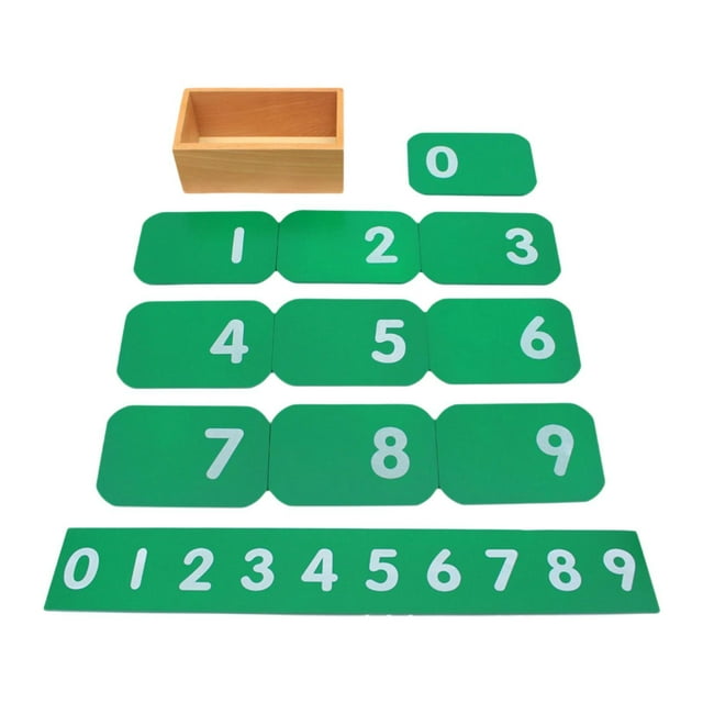 Tarjetas de números de matemáticas juguete Montessori educación temprana juguete de aprendizaje 0-9 tarjetas de aprendizaje para regalo de guardería n
