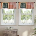 thumbnail image 2 of LALILO Kitchen Curtain Valance Green Red Ancient Wall Ancient Rod Pocket Window Curtain 52"x 18" Set of 2, 2 of 5