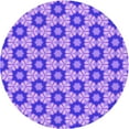 thumbnail image 1 of Ahgly Company Machine Washable Indoor Round Transitional Bright Lilac Purple Area Rugs, 4' Round, 1 of 7