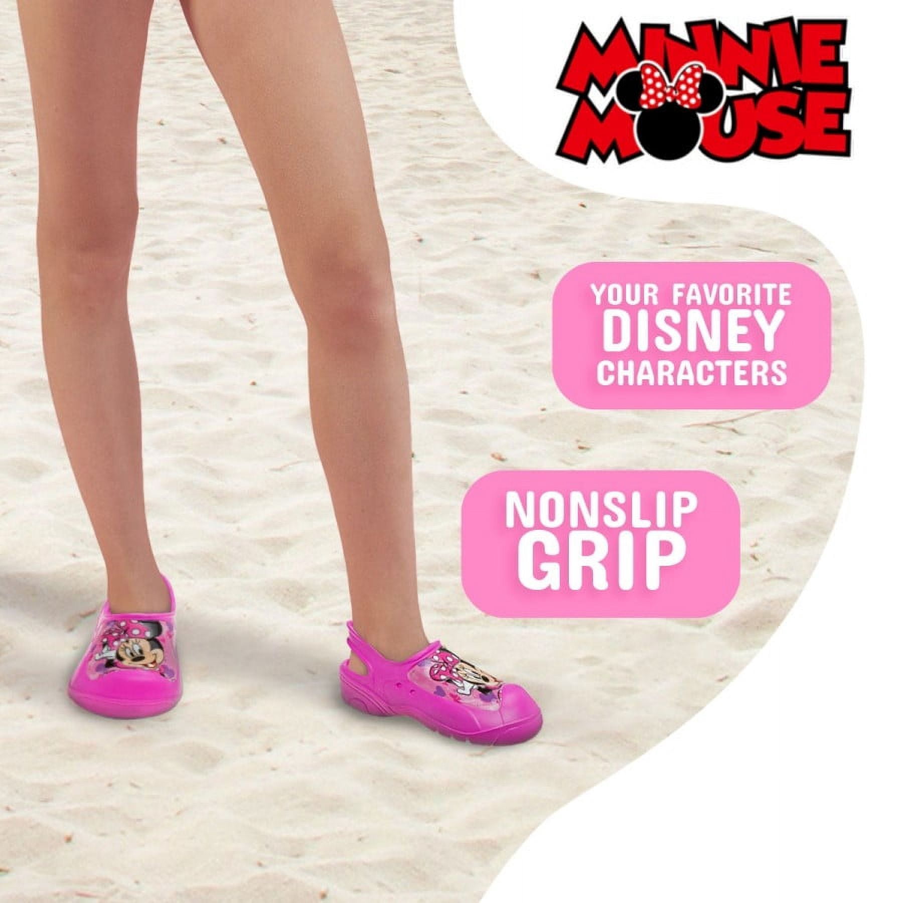 Disney Minie Mouse Girls Clogs Closed Toe with Back Strap Sandals , Pink, 9-10