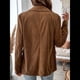 thumbnail image 5 of Chaqueta Blazer Informal de para Mujer, Elegante Chaqueta de Traje de un Solo Pecho con Solapa con Muescas, Blusas Café Marrón S, 5 of 10