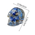 thumbnail image 3 of PEIBang Blue Resin Skull Halloween Decor 0.78x0.78x1.18 in Mini Crystal Gravel Drip Ghost Head Craft for DIY Party Scenery Desktop Ornament Gift, 3 of 6