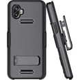 thumbnail image 2 of Wireless ProTech Case Compatible with Samsung Galaxy XCover6 Pro (SM-G736), Shell Case and Belt Clip Holster Combo with Kickstand and Screen Protector (Black), 2 of 6