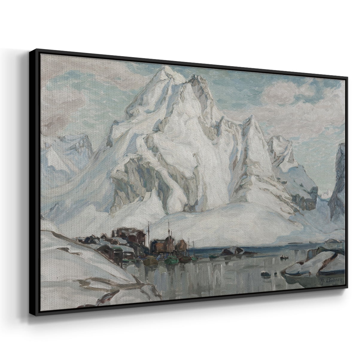 Vintage Landscape-CLX By Wexford Home Framed in Black Wood Gallery Wrapped Canvas 25 in. x 37 in.