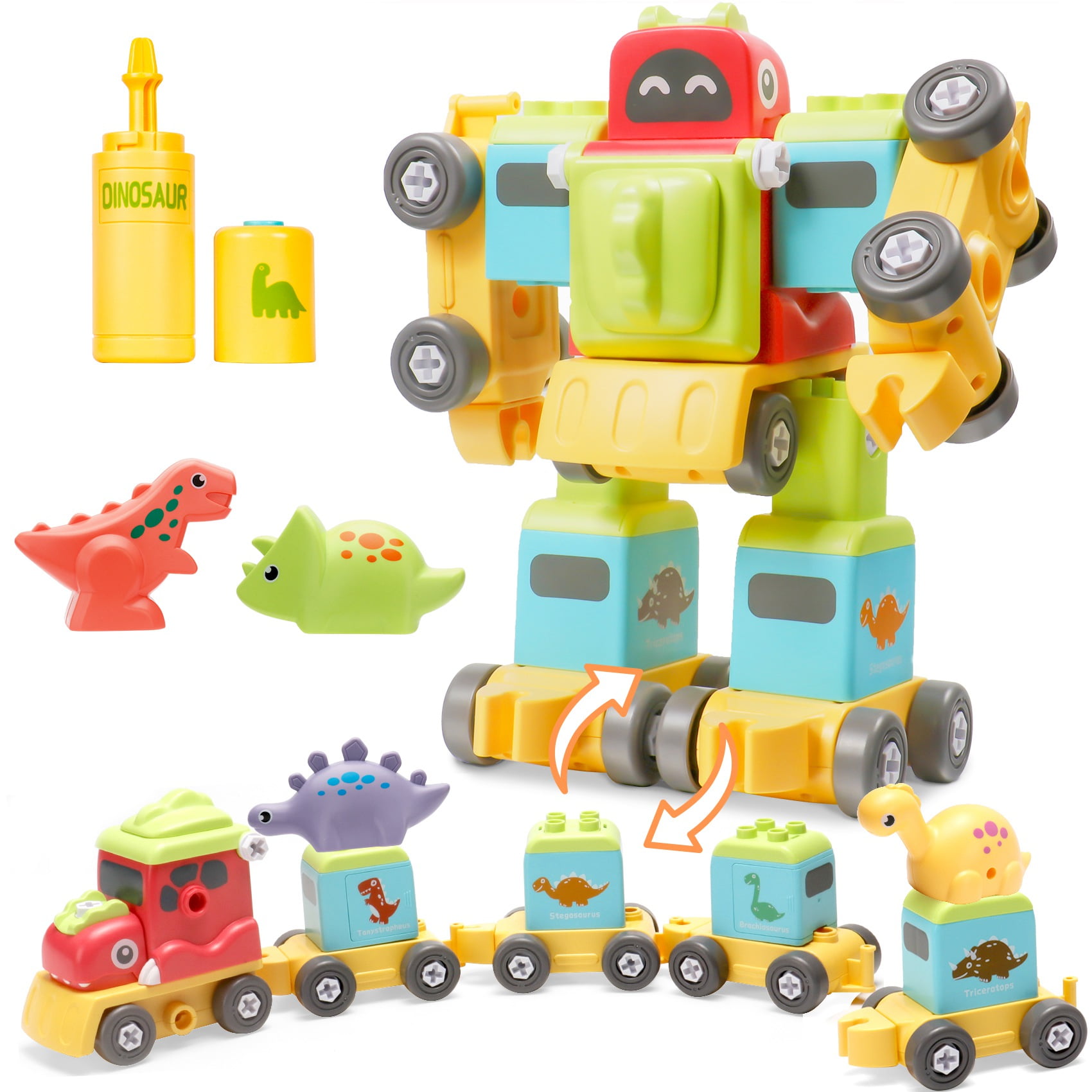 Dinosaur Train Toys and Take Apart Robot Dino, Christmas Gift for