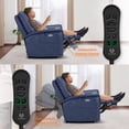 thumbnail image 4 of MCombo 350lb Oversized Triple Motors Power Recliner, Lay Flat Sleep Recliner for Adults, Blue, 4 of 10