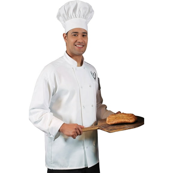 Edwards Garment Thermometer Pocket Long Sleeve Chef Coat, Style 3302