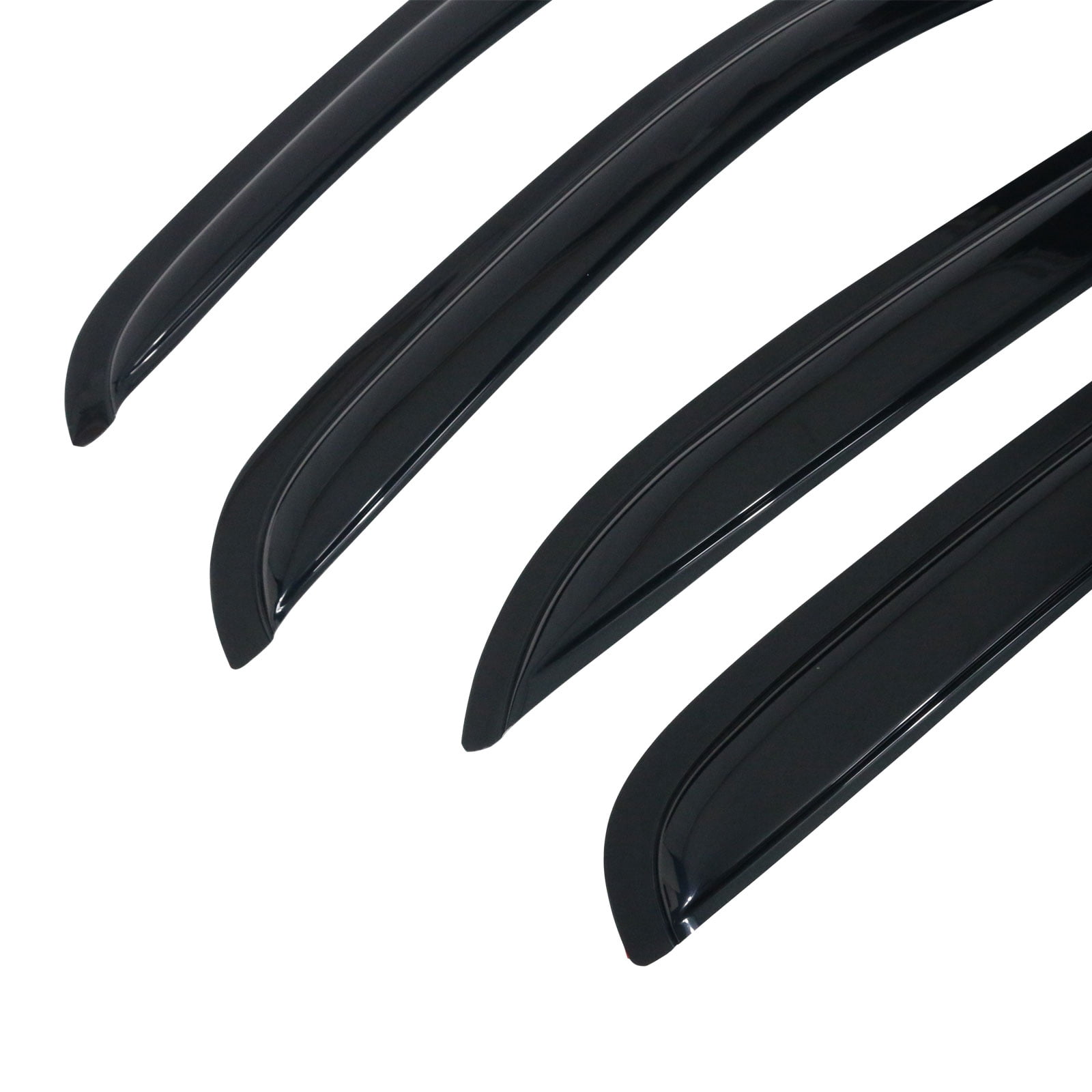 Ikon Motorsports Window Visors Fit 08-13 Chevy Silverado GMC Sierra Crew Cab Acrylic 4Pc Set Outside Mount