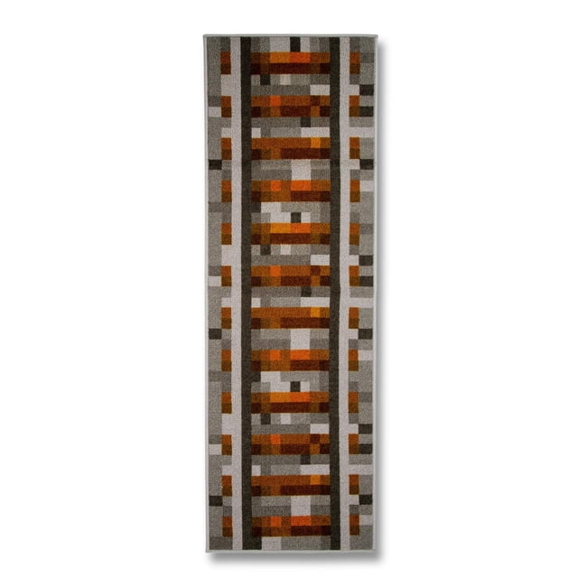Area Rug Ukonic Minecraft Train Rail, 50 x 150 cm, poliéster