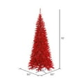 thumbnail image 2 of Vickerman 10' Tinsel Red Fir Slim Artificial Christmas Tree, Unlit, 2 of 2