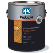 1 gal ProLuxe SIK42005 Natural Oak Log & Siding Exterior High Performance Two-Coat Wood Finish, Transparent Satin