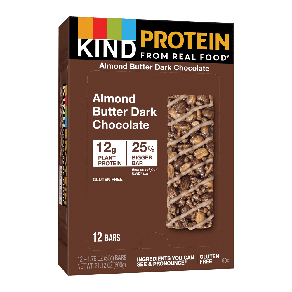 KIND Bars, Almond Butter Dark Chocolate Protein Bars, Gluten free, 1.76