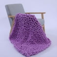 thumbnail image 7 of AUQ Chunky Knitted Thick Soft Blankets Hand Yarn Bulky Knit Throw Sofa Bed Blankets, 7 of 7
