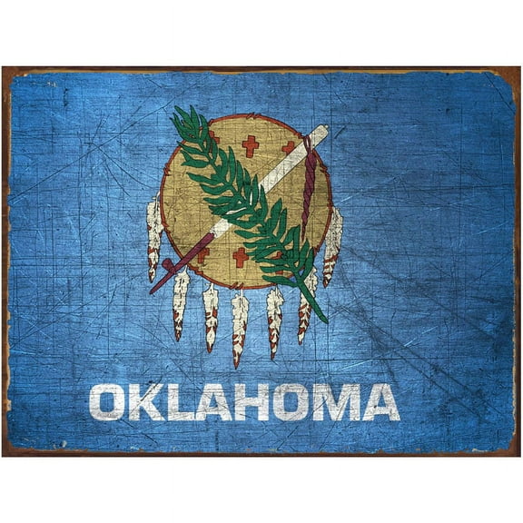 Oklahoma Flag Metal Sign