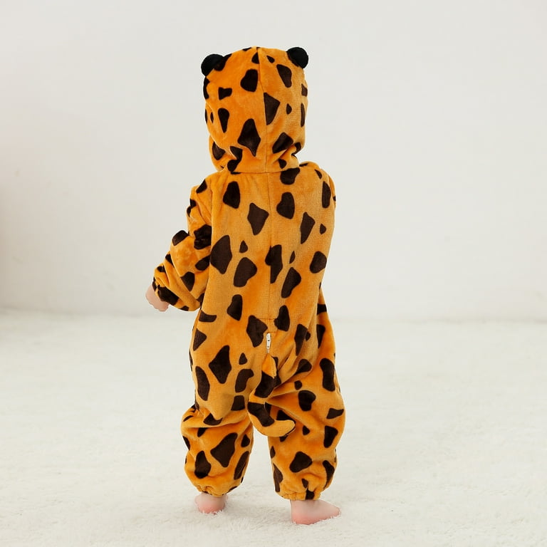 Pajama Costume Leopard Print Baby Sleeper Costume Animal Print