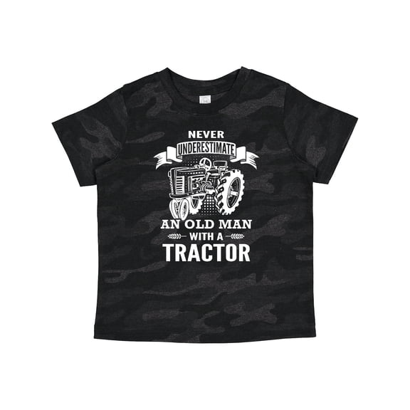 Inktastic Old Man Tractor Boys Toddler T-Shirt