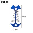 thumbnail image 2 of 10PCS Deck Anchor Pegs, Windproof Aluminium Alloy Fishbone Tent Stakes Spring Buckle, Portable Nail, 2 of 6