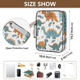 thumbnail image 3 of Haosy Accordion File Organizer Zipper Binder 500 Sheet 6-Tab Expanding File Folder Multi-Pocket 1.2 Inch 3 Ring Cartoon Dinosaurs Leaves, 3 of 7