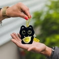 thumbnail image 4 of Handmade Crochet Keychain Strap Soft Adorable Black Stuffed Animal Toy For, 4 of 5