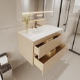 thumbnail image 2 of 36" Width Wall-Mount Bathroom Vanity – Modern Floating Vanity with Soft-Close Drawers, Laminate Doors, Plywood Construction, Cosmo Sand, 2 of 6