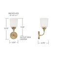 thumbnail image 3 of Capital Lighting 648911MB-541 Presley 14" Tall Wall Sconce - Black, 3 of 7