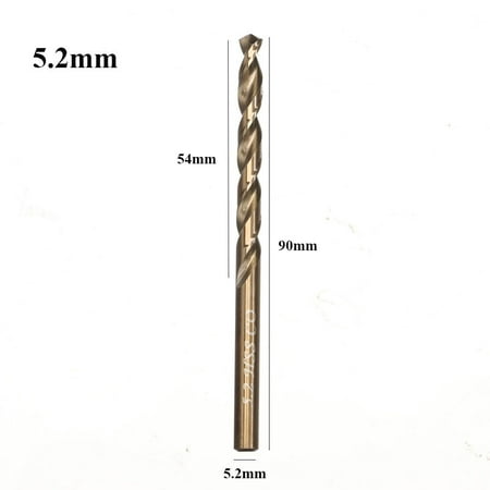 

High Quality HSS M35 Power Tool Accessories Cobalt Metal Drill Bit Twist Drill Bit Wood Cutter Metal Drilling Hole 5.2MM