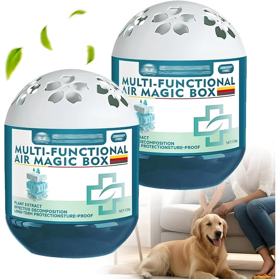 RAGUPEL 2pcs Indoor Air Purification Dust Removal Magic Box,Multi-Functional Air Magic Box,Household Deodorizing Air Freshener for Car,Bedroom,House,Office(4.23oz)