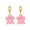 Pink, variant on comerut 1 Pair Ghost Pendant Halloween Earrings Candy Color Alloy Rhinestone Women Enamel Earrings Party Jewelry