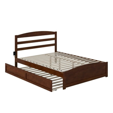 Orlando Queen Bed with Footboard and Twin Extra Long Trundle in ...