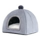 thumbnail image 4 of Cama para gatos, cama para perros, cabaña para dormir, siesta relajante, nido para perros y gatos semicerrado suave, tienda de campaña para gatos auto Gris M, 4 of 10